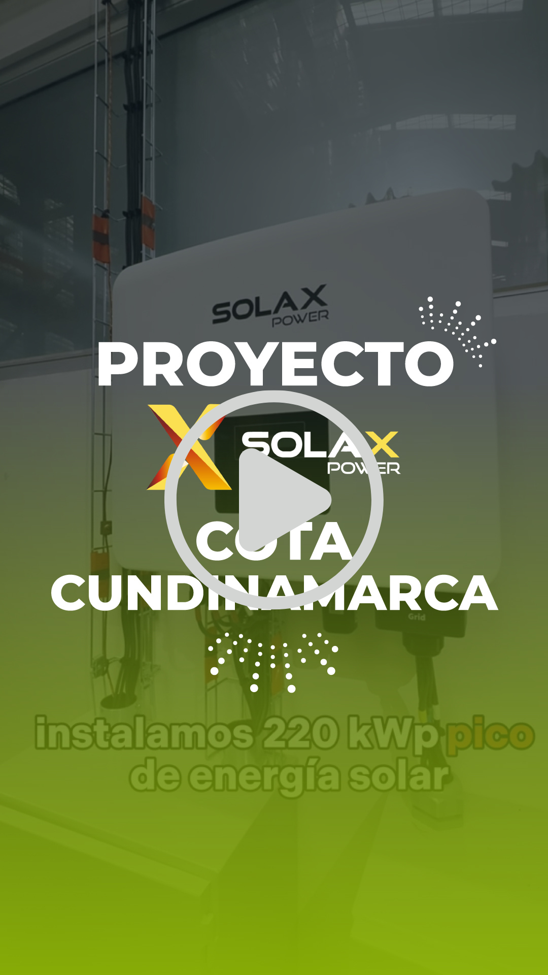 Proyecto solar Colombia con inversores SolaX